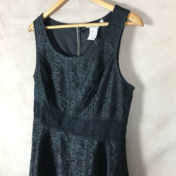 AMERICAN RAG Plus 0X Black Lace Fit & Flare Dress NWT - Picture 2 of 6